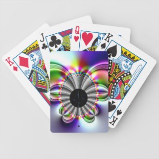 Silver Rainbow Bicycle Playing Cards