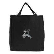 Silver Reindeer embroidered bags