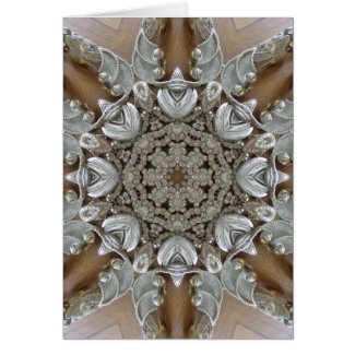 Silver Rhinestones Steampunk Mandala card