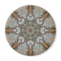 Silver Rhinestones Steampunk Mandala Fridge Magnet