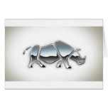 SILVER RHINO GREETING CARDS