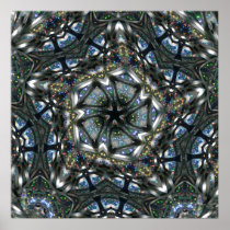 Silver Ribbon Star Poster