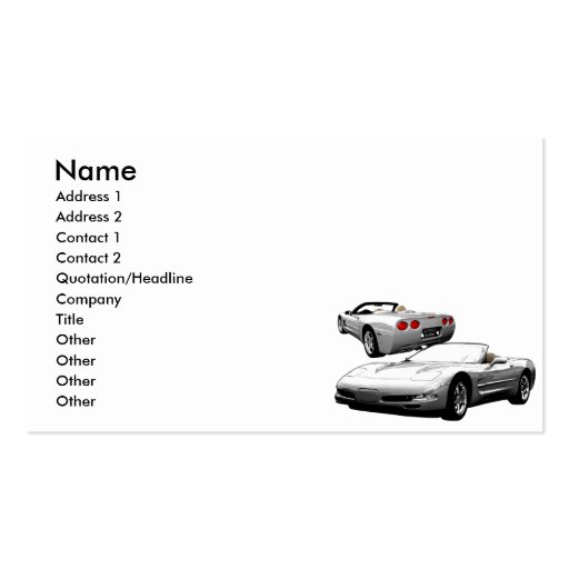 Silver Roadster Business Cards