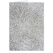 Silver Rocaille Seed Beads Greeting Cards