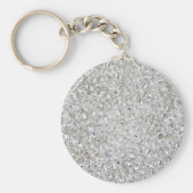 Silver Rocaille Seed Beads Keychain