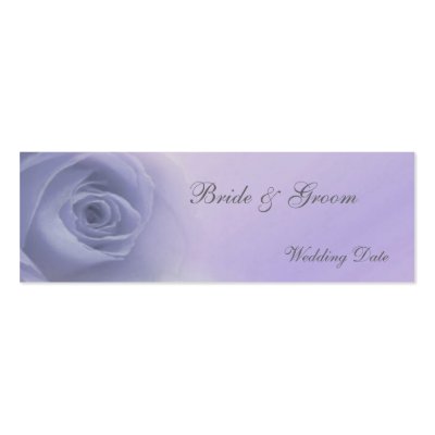 Silver Rose Wedding Favor Tag Business Card by elenaind
