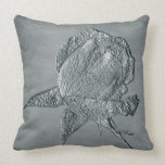 Silver Rosebud Floral American MoJo Pillow