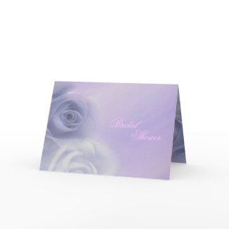 Silver Roses Bridal Shower card