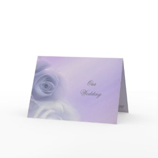 Silver Roses Wedding Invitation Card card