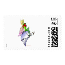 SILVER SALMON FAIRY POSTAGE STAMPS