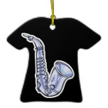 silver saxaphone ornaments