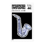 silver saxaphone stamp
