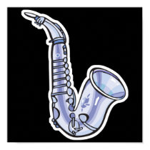 silver saxaphone posters