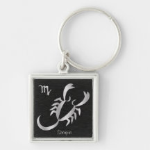 Silver Scorpio Zodiac Sign Key Chain