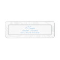 Silver Scroll Christening Address Label label