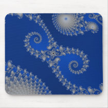 Silver Seahorse Mousepad by JamesOakley Silver Seahorse Mousepad