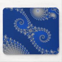 Silver Seahorse Mousepad