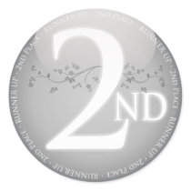 Silver Second Place (2nd) Award Sticker