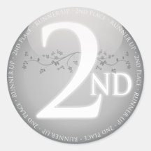 Silver Second Place (2nd) Award Sticker