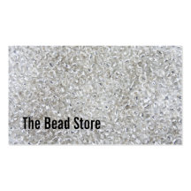 Silver Seed Beads Business Cards