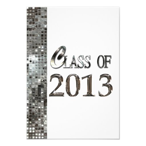 Silver Sequins Class of 2013 Grad Invitations (front side)