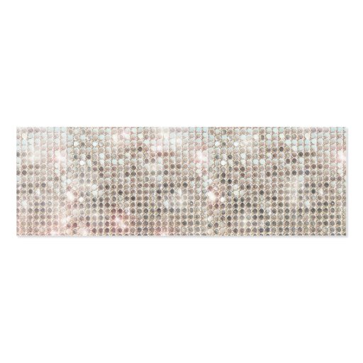 Silver Sequins Mini Profile Card Business Cards (front side)