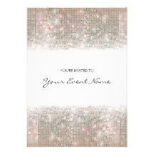 Silver Sequins Party Invitation