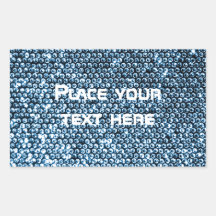 Silver Sequins Rectangular Stickers