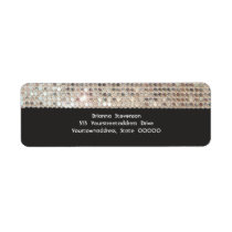 Silver Sequins Return Address Labels