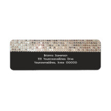 Silver Sequins Return Address Labels