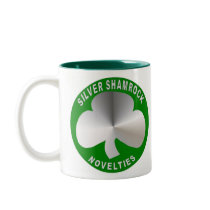 Silver Shamrock Novelties Mug by broomnhammer Silver Shamrock Novelties Mug