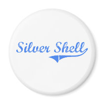 Silver Shell Massachusetts Classic Design Refrigerator Magnets