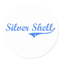 Silver Shell Massachusetts Classic Design Stickers