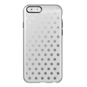 Silver Shiny Polka Dots Pattern Incipio Feather® Shine iPhone 6 Case
