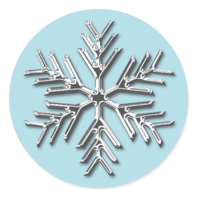 Silver Snowflake Holiday Envelope Seal Sticker by TDSwhite
