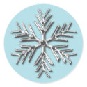 Silver Snowflake Holiday Envelope Seal Sticker by TDSwhite Silver Snowflake Holiday Envelope Seal Sticker