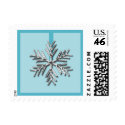 Silver Snowflake Holiday Postage Stamp stamp