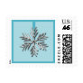 Silver Snowflake Holiday Postage Stamp