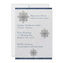 Silver Snowflake Invitation