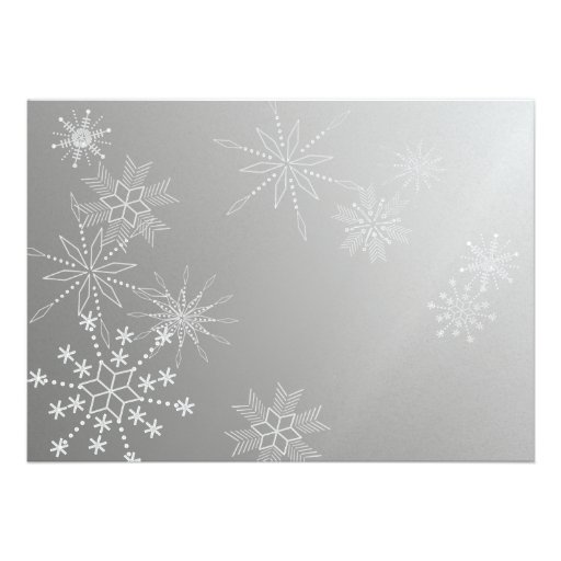 Silver Snowflake Rehearsal Dinner Invite