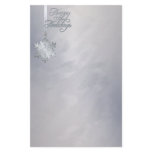 Silver Snowflake Silver Foil Holiday Stationery