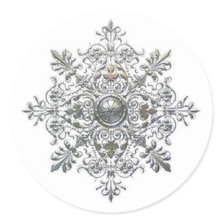Silver Snowflake Sticker sticker