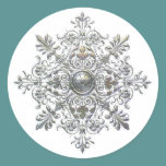 Silver Snowflake Sticker stickers