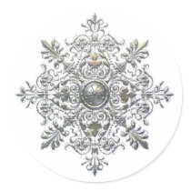 Silver Snowflake Sticker