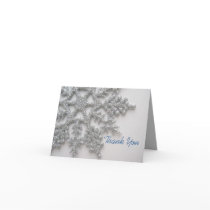 Silver Snowflake Thank You Card