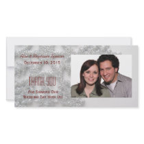 Silver Snowflake Thank You Photo Cards