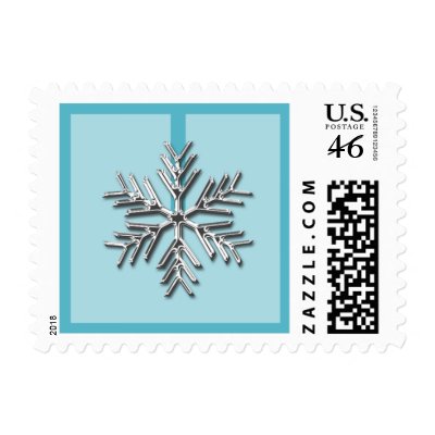 Silver Snowflake USPS Christmas Postage Stamp 2009 by TDSwhite