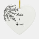 Silver Snowflake Winter Wedding Ornament