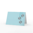 Silver Snowflakes Holiday Event And Wedding Invite cards