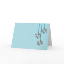 Silver Snowflakes Holiday Event And Wedding Invite cards